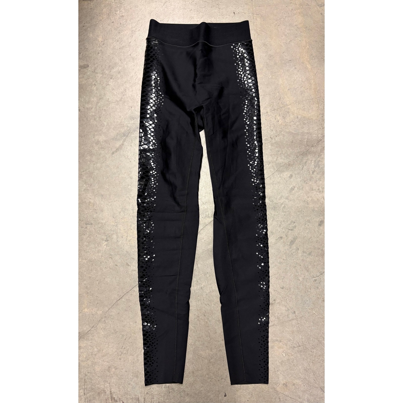 Ultracor Black Snakeskin Scale Print High Rise Leggings Small Activewear Usa